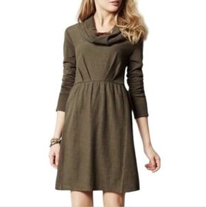 Anthropologie Olive Green Mini Dress